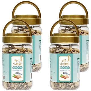 臻御行 杏仁小魚乾 - 澎湖丁香魚與香脆杏仁片的完美結合 休閒零食、下酒菜, 300g, 4罐