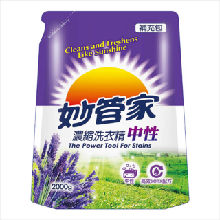Magic Amah 妙管家 濃縮洗衣精 中性 補充包, 2kg, 1包