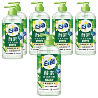 白蘭 酵素除菌洗碗精 茶樹蘆薈, 1kg, 6瓶