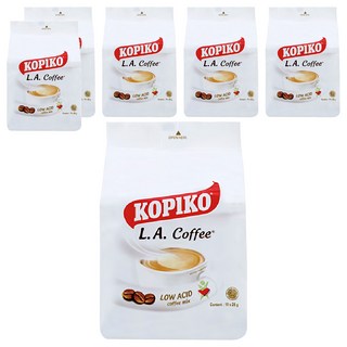KOPIKO 三合一即溶咖啡 L.A.白咖啡 低酸配方 口感香醇 方便快捷, 25g, 10包, 6袋