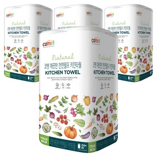 코멧 깨끗한 천연펄프 키친타월, 150매, 32개