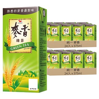 統一 麥香 綠茶 375ml x 24入, 48入