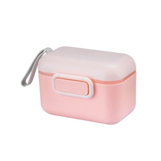 AHOYE 大容量便攜防潮分裝奶粉罐 附勺子, 櫻花粉, 1個