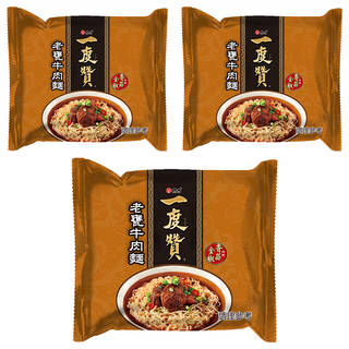 維力 一度贊 老甕牛肉麵 185g, 3包