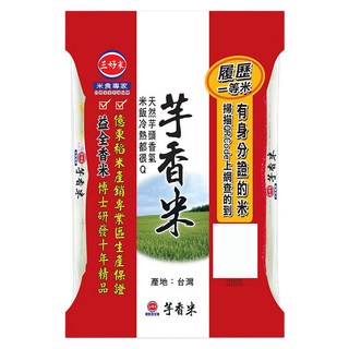 三好米 履歷一等芋香米 香甜美味 口感Q彈有嚼勁, CNS一等, 2.2kg, 1包