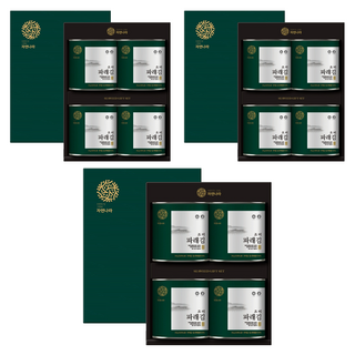 자연나라 파래 4캔 선물 세트 120g, 3세트