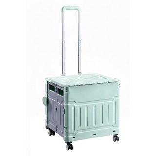 萬用折疊購物車 爬梯式75L 可平拉更省力, 綠色, 1個