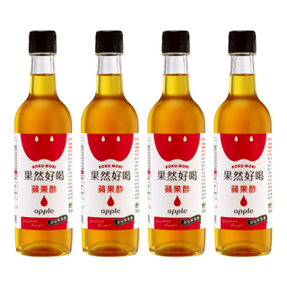 KOKUMORI 穀盛 果然好喝蘋果酢, 360ml, 4瓶
