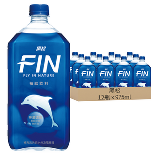 黑松 FIN 補給飲料 975ml 補充水分和電解質 等滲透壓 低熱量 運動後補給, 12瓶