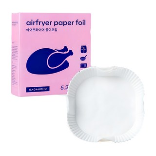 가가호호 에어프라이어 종이호일 사각 접시형, 90개입, 1개