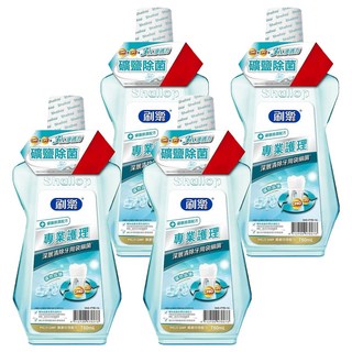 Shallop 刷樂 專業護理漱口水 礦鹽除菌, 750ml, 4瓶