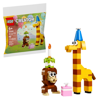 LEGO 樂高 30689 polybag 歡喜動物生日派對 6歲以上, 1袋, 混和顏色