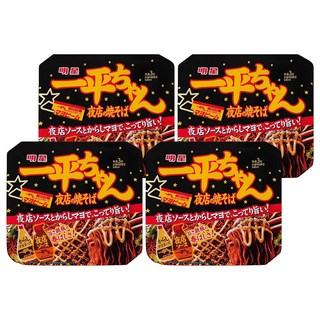 明星食品 一平 夜店炒麵 日式醬汁風味 速食麵, 4入