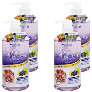 雪芙蘭 SPA純淨彈力豐盈洗髮精, 不含矽靈, 細軟扁塌髮質適用, 650g, 4瓶