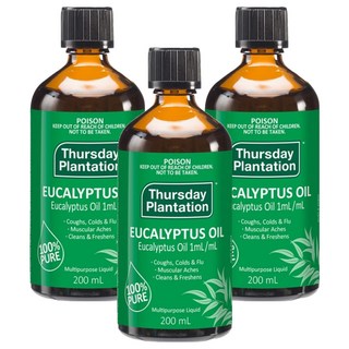 Thursday Plantation 星期四農莊 精油 尤加利, 200ml, 3瓶