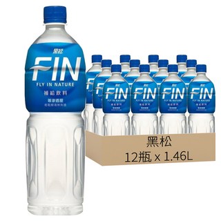 黑松 FIN 補給飲料, 補充水分及電解質, 等滲透壓設計, 低熱量配方, 1.46L, 12瓶