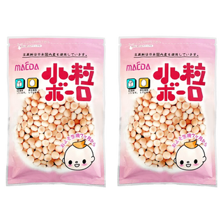 MAEDA 大阪前田製菓 乳球小粒燒菓子 蛋酥, 7個月以上寶寶適用, 日本國產原料選用, 100g, 2包