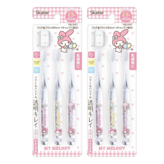 Skater 美樂蒂兒童牙刷3件組, 白色, 3支, 2組