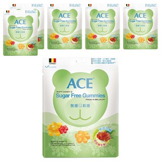 ACE 無糖Q軟糖 比利時進口 無人工色素香料 富含維他命C QQ好咀嚼 無糖0脂肪, 48g, 6包