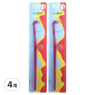 WEDENT 威登 單束毛牙刷 一般刷毛, 1入, 4個, 李子