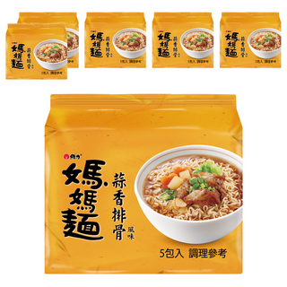 維力 媽媽麵 蒜香排骨風味 80g, 30包