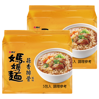 維力 媽媽麵 蒜香排骨風味 80g, 10包