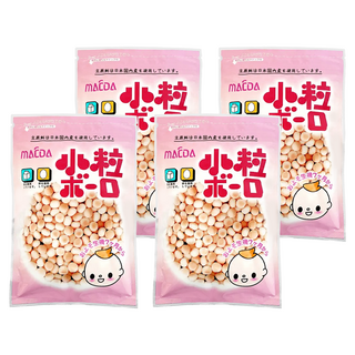 MAEDA 大阪前田製菓 乳球小粒燒菓子 蛋酥 7個月以上寶寶適用 日本國產原料選用, 100g, 4包
