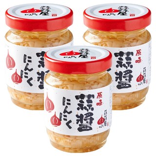 蒜蒜屋 原味蒜醬 精選台灣雲林蒜頭 獨家切片技術 油鹽封存, 125g, 3罐