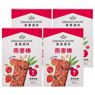 GRANOLA HOUSE 宴麥森林 莓果燕麥棒 6支 高纖輕卡 全穀營養, 192g, 4盒