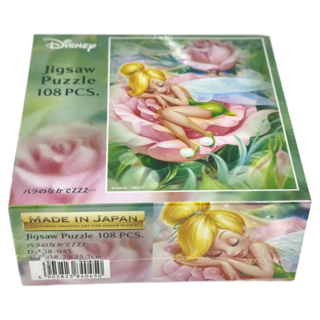 Tenyo小精靈拼圖 108片 尺寸約25.7x18.2CM 6歲以上適用 日本製, 玫瑰花叢 多色, 1盒