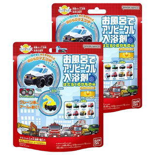 BANDAI 勤務車系列 泡澡公仔沐浴球，車輪可轉動, 75g, 2包