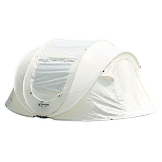 ALASKA BLACK 爆米花一鍵式快開帳篷 象牙白 4-5人用, 象牙, 3-4人