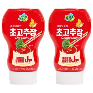 SING SONG 酸甜醋辣椒醬, 2個, 380g