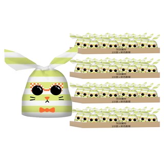 兔耳禮物袋 2g, 綠色酷貓, 400個