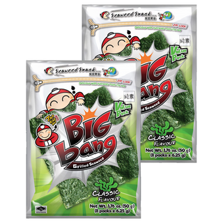 TAO KAE NOI 小老板 超級大海苔超值包 經典味, 50g, 2包