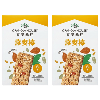 GRANOLA HOUSE 宴麥森林 纖脆燕麥棒 - 杏仁芝麻 高纖不甜膩 (6入), 192g, 2盒