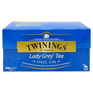 TWININGS 唐寧茶 仕女伯爵茶 散茶 黑茶混合 注入橙子 檸檬和柑橘味, 2g, 25包, 1盒
