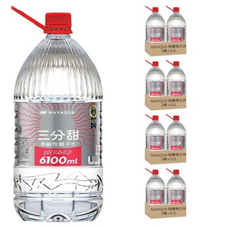 NAYAQUA 耐雅格生技 三分甜 PH7.5 微鹼性離子水, 6.1L, 8桶