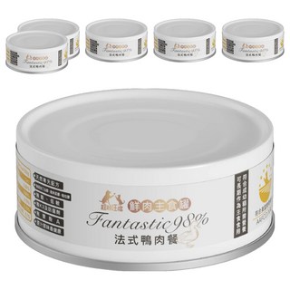 BEyONDPET 超越汪喵 全齡貓 鮮肉主食罐, 法式鴨肉餐, 80g, 6罐