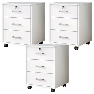 三抽小櫃子 BG003701N340V01, 白色, 3個