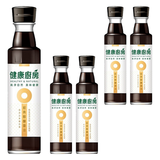 健康廚房 經典醇釀醬油 美國非基改黃豆片 古法釀造150天自然發酵, 300ml, 5瓶