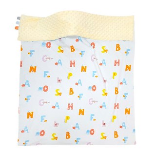 PiYOPiYO小鴨雙面安撫逗趣毯表層柔軟觸覺顆粒純棉底層柔軟透氣四季可用, 黃色