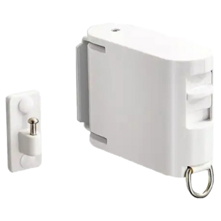 妃妃嚴選 室內曬衣繩, 免打孔, 4.2M繩長, TPU材質, 180°摺疊, 熊白色, 1個