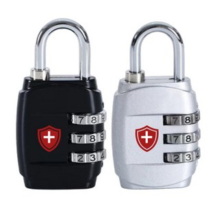 馬特洪 密碼安全鎖 掛鎖 黑色 + 銀色組合, 1套