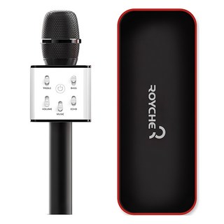 로이체 무선 블루투스 마이크 + 파우치, BTS-30KM, 블랙