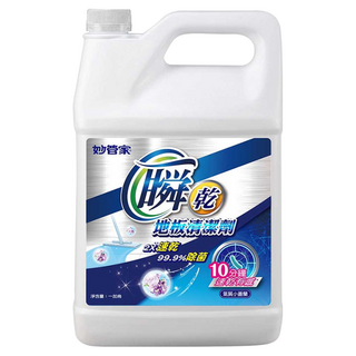 妙管家 瞬乾地板清潔劑, 超香配方, 溫和清潔, 有效清除不潔物, 保持環境清新, 小蒼蘭香氛, 清潔同時抗菌, 3785ml, 1桶