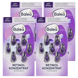 dm Balea 芭樂雅 RETINOL KONZENTRAT 精華膠囊 晚安修護 紫 7粒, 1ml, 4組