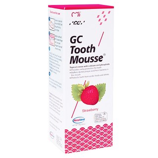 GC 而至 Tooth Mousse 牙齒乳膏 草莓口味 不含氟 兒童牙膏 40g, 1條