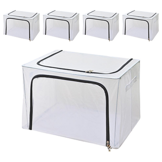 UdiLife 優的生活大師 儲藏氏 雙開收納箱, 中, 透明色, 5個