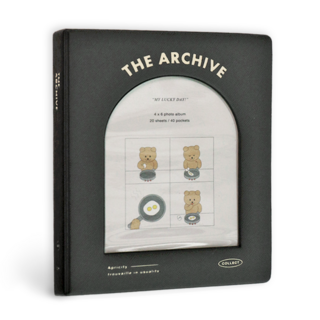 ICONIC Archive 自拍相簿 四格照片寫真相冊, 20張, 04 深灰色